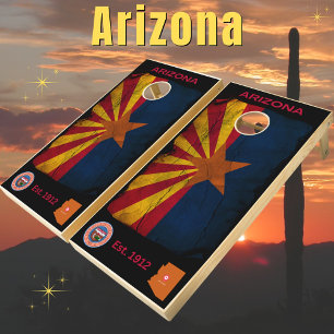 Popular Vintage Arizona Flag Cornhole Set