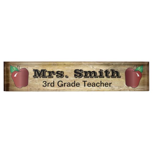 Popular Vintage Style School Teacher Desk Name Plate