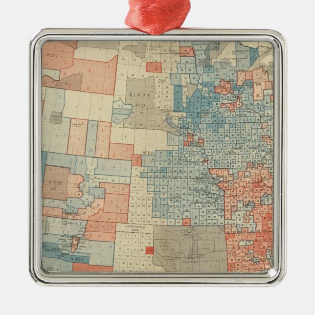 Popular vote 1880 metal ornament (Front)