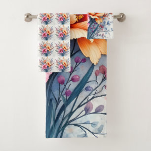 Popular Wildflowers Beautiful Luxury Collection Bath Towel Set