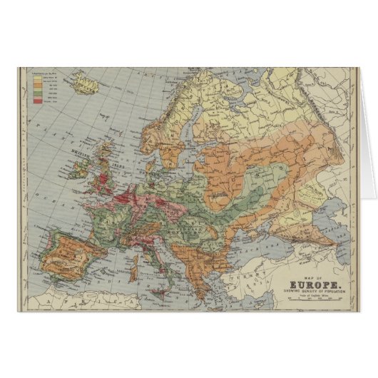 Population Density | European Map Cards (Front Horizontal)