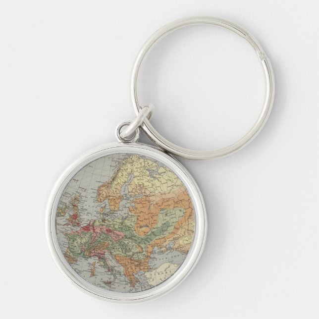 Population Density | European Map Keychain (Front)