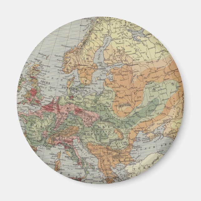 Population Density | European Map Magnet (Front)