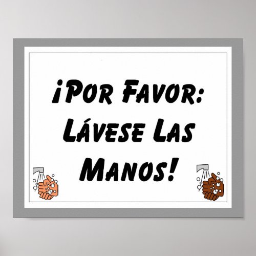 Por Favor Lavese Las Manos Poster