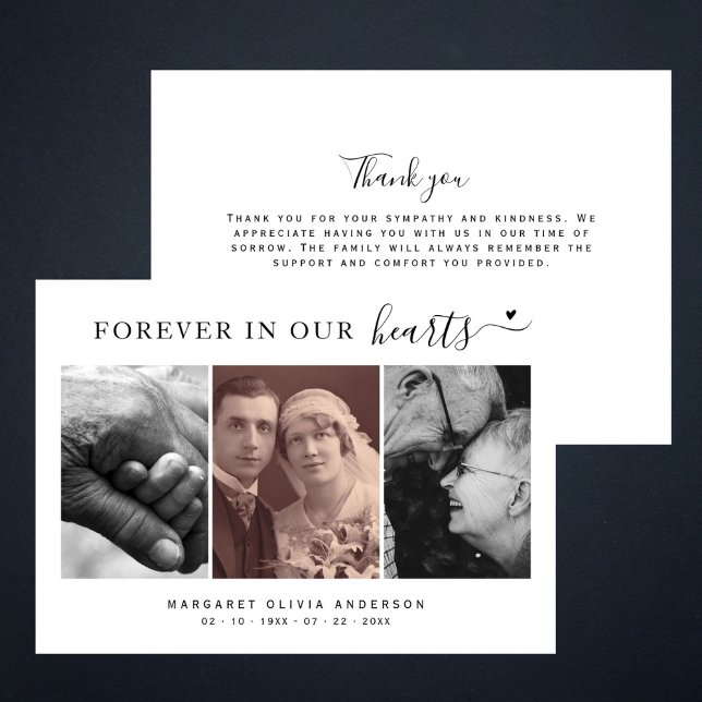 Por Siempre En Nuestro Corazón Fotografía Simpatía Thank You Card (Creator Uploaded)