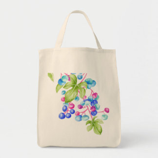 Porcelain Berries on a Grocery Tote Bag