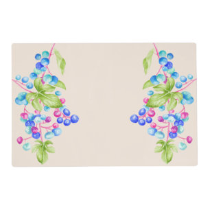 Porcelain Berries on a Laminated Placemat