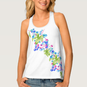 Porcelain Berries on a Women's Tank Top