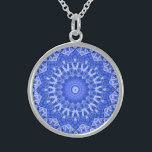 "Porcelain Blue" Sterling Silver Necklace<br><div class="desc">The design: a beautiful kaleidoscope with shades of blue. Thanks for looking!</div>