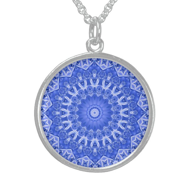 "Porcelain Blue" Sterling Silver Necklace (Front)