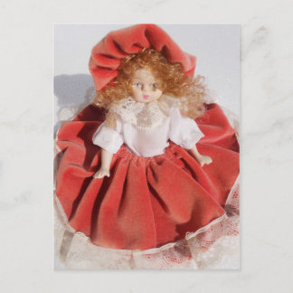 porcelain doll postcard