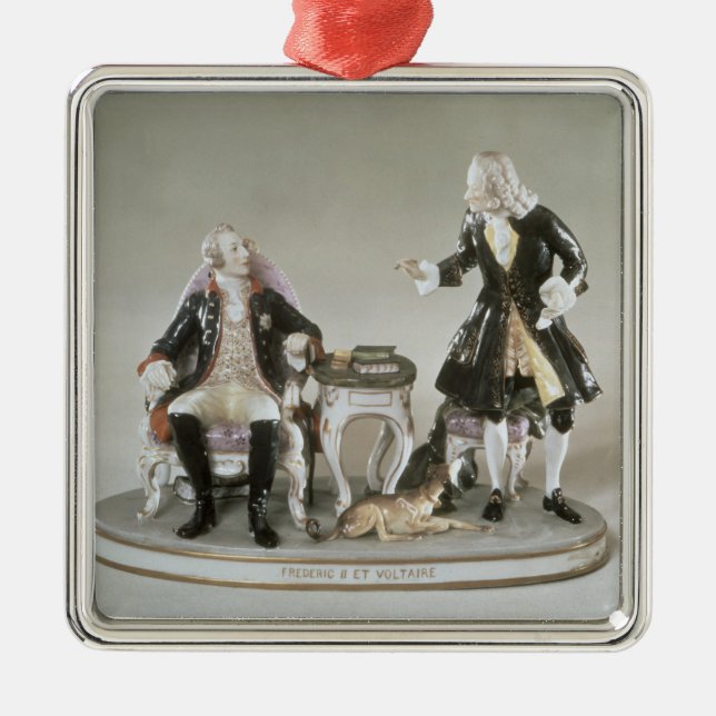 Porcelain figure of Frederick II of Prussia Metal Ornament (Front)