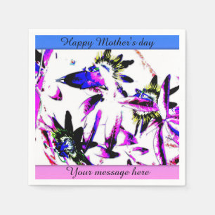 Porcelain Flower Mother's day Custom Paper Napkins