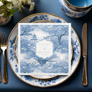 Porcelain-Inspired Chinoiserie Wedding Name ID1094 Paper Dinner Napkins
