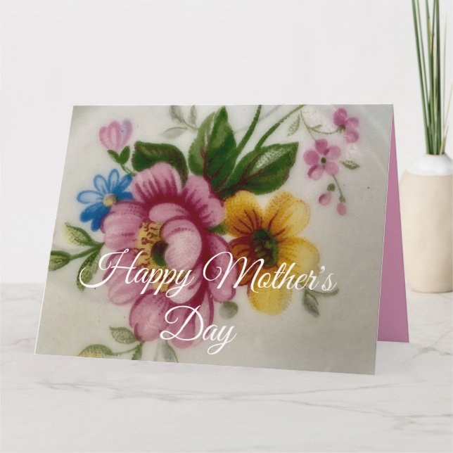 Porcelain Inspired Floral Card (Front)