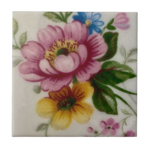 Porcelain Inspired Floral Ceramic Tile