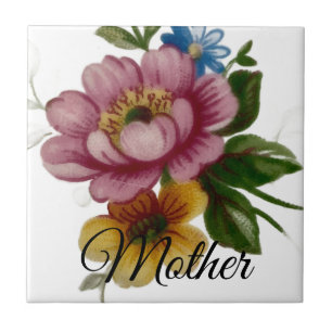 Porcelain Inspired Floral Ceramic Tile