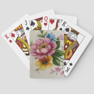 Porcelain Inspired Floral Poker Cards