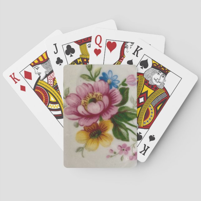 Porcelain Inspired Floral Poker Cards (Back)