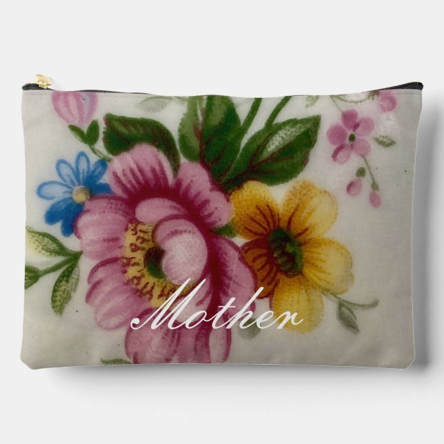 Porcelain Inspired Floral Print Cut Sew Bag (Front)