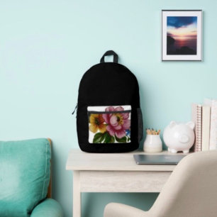 Porcelain Inspired Floral Printed Backpack