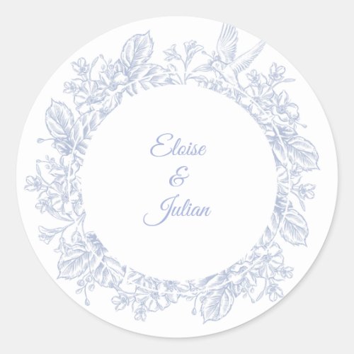 Porcelain Meadow Chinoiserie Personalized Sticker