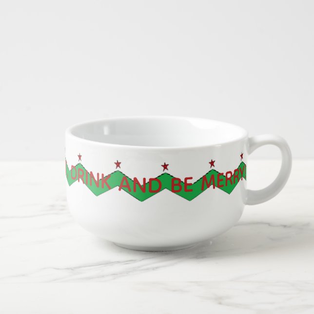 Porcelain Mug Customize Personalize "Chevron Tree" (Left)
