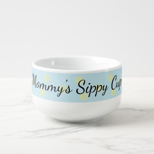 Porcelain Mug Personalize Blue Dolphin Soup Mug