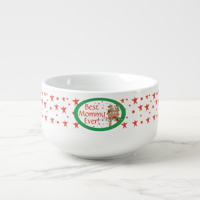 Porcelain Mug Personalize "Christmas Reindeer" (Front)