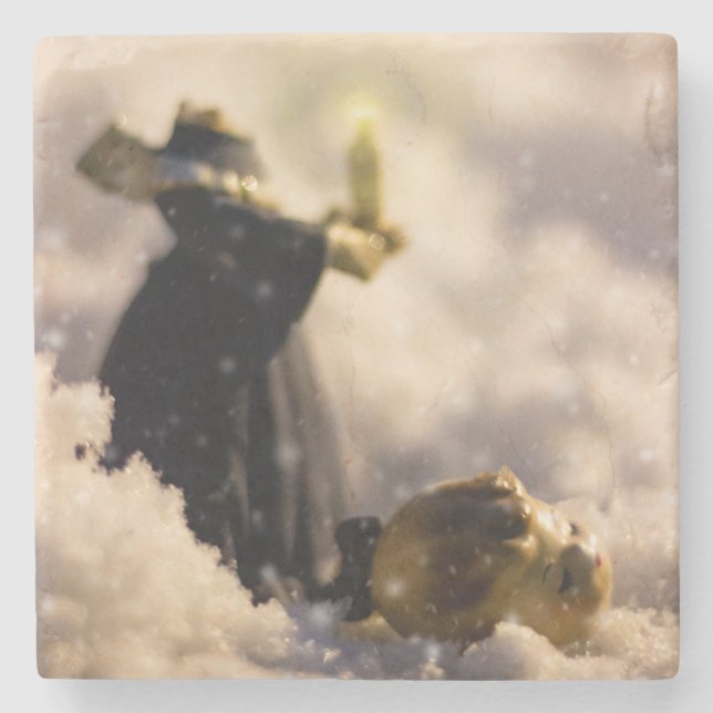 Porcelain Nights V Stone Coaster (Front)