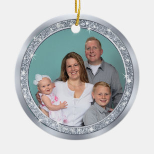 Porcelain Photo Ornaments with Your 1 or 2 Photos
