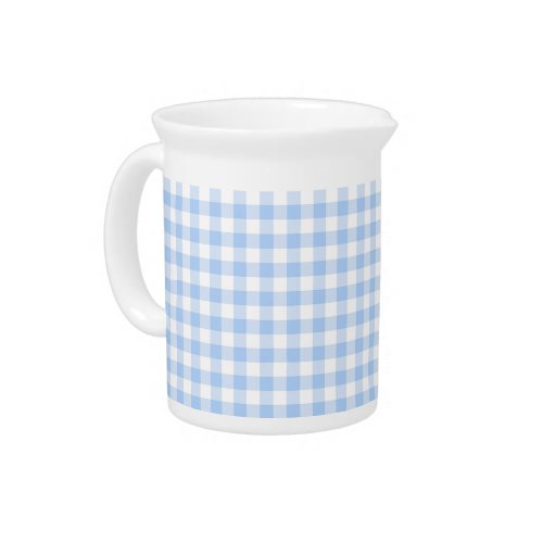 Porcelain Pitcher blue gingham