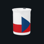 Porcelain Pitcher with flag of Czechia<br><div class="desc">Add a touch of Czech pride to your table setting with our exclusive porcelain pitcher featuring the flag of Czechia! Crafted with meticulous attention to detail, this porcelain pitcher is more than just a functional serveware piece—it’s a celebration of Czech heritage and national pride. The elegant design proudly displays the...</div>