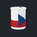 Porcelain Pitcher with flag of Czechia<br><div class="desc">Add a touch of Czech pride to your table setting with our exclusive porcelain pitcher featuring the flag of Czechia! Crafted with meticulous attention to detail, this porcelain pitcher is more than just a functional serveware piece—it’s a celebration of Czech heritage and national pride. The elegant design proudly displays the...</div>