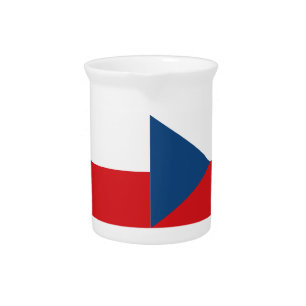 Porcelain Pitcher with flag of Czechia