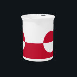 Porcelain Pitcher with flag of Greenland<br><div class="desc">Add a touch of Greenlandic pride to your home with this beautifully crafted Porcelain Pitcher featuring the flag of Greenland! This porcelain pitcher is designed to be both functional and visually striking. The vibrant Greenland flag is prominently displayed, making it a perfect piece for those who want to showcase their...</div>