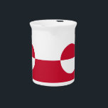 Porcelain Pitcher with flag of Greenland<br><div class="desc">Add a touch of Greenlandic pride to your home with this beautifully crafted Porcelain Pitcher featuring the flag of Greenland! This porcelain pitcher is designed to be both functional and visually striking. The vibrant Greenland flag is prominently displayed, making it a perfect piece for those who want to showcase their...</div>