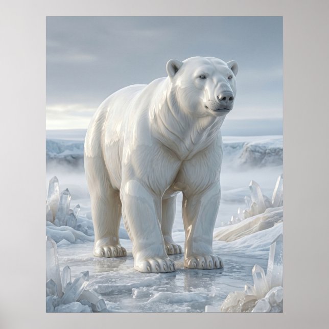 Porcelain Polar Bear Quartz Poster (Front)