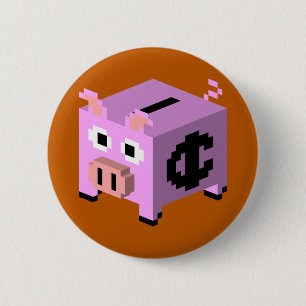 Porcelain Pork Button
