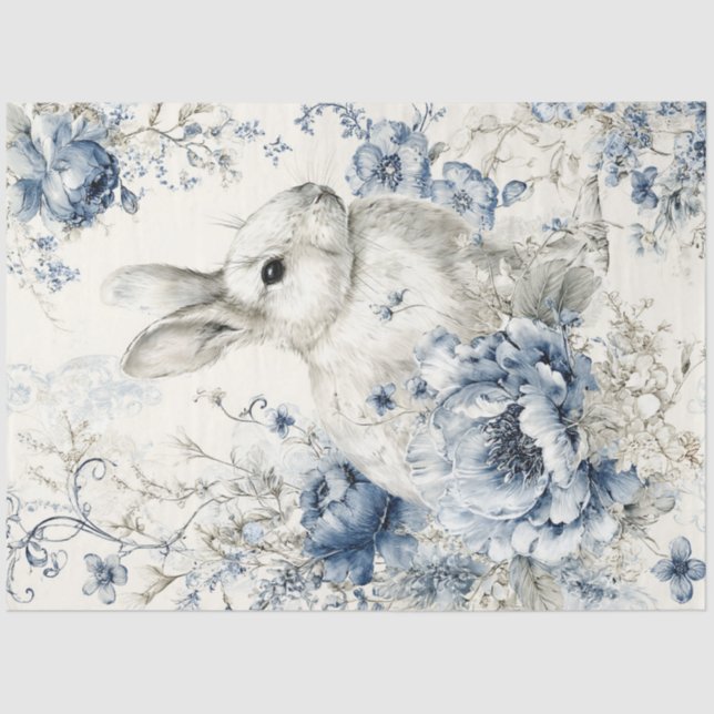 Porcelain Rabbit Tissue Paper (Front)