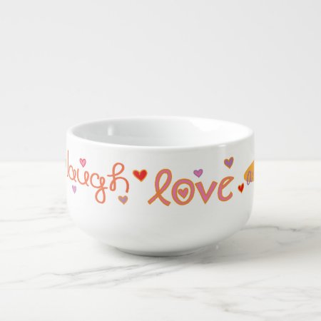 Porcelain Soup Mug "laugh A Latke"