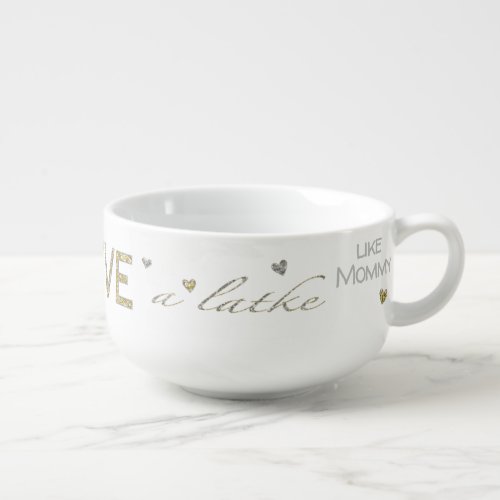 Porcelain Soup Mug Love a Latke
