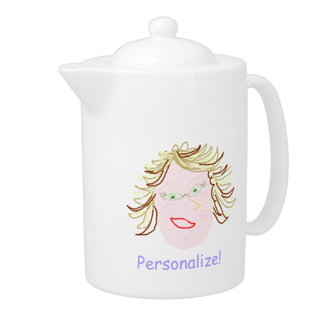 Porcelain Teapot dishwasher safe  Lefty or Righty (Right)