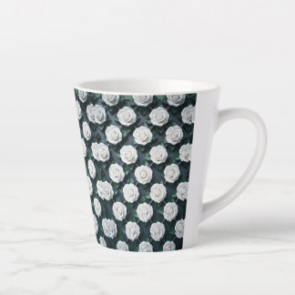 Porcelain White Rose Latte Mug