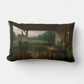 Porch Art Studio Throw Pillow