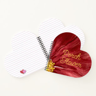 Porch Flower / Original / Heart Notebook
