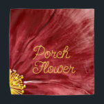 Porch Flower / Original / Pet Bandana<br><div class="desc">Porch Flower. This original red painted flower background is actually a partial picture of a very old,  special ceramic Flower Bowl that belonged to Grandma. Rocking with Spirit. Enjoy!</div>