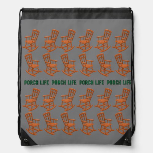 Porch Life Drawstring Bag