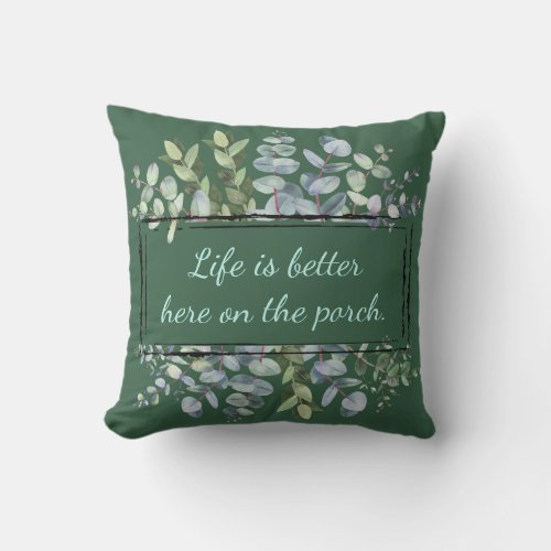 PORCH LIFE PILLOW REVERSIBLE THROW PILLOW