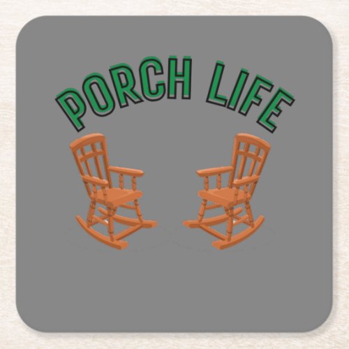 Porch Life Square Paper Coaster